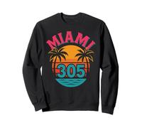 MIA 305 Miami Florida Retro South Floridian Beach Fiesta de los 80 Sudadera