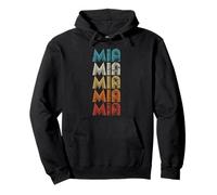 MIA First Given Name Pride Retro Personalizado Sudadera con Capucha
