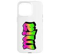 MIA Graffiti Nombre Personalizado Verde Rosa Mujeres Niñas Carcasa para iPhone 15 Pro MAX