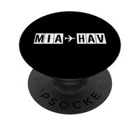 MIA HAV Ruta Miami La Habana Vuelo Cuba PopSockets PopGrip Adhesivo