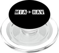 MIA HAV Ruta Miami La Habana Vuelo Cuba PopSockets PopGrip para MagSafe