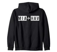 MIA HAV Ruta Miami La Habana Vuelo Cuba Sudadera con Capucha