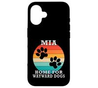 MIA Home For Wayward Dogs Apellido Carcasa para iPhone 16