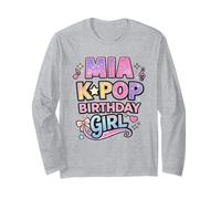 MIA K-Pop Cumpleaños, Música Pop Coreana, Cute Bday Girl KPops Manga Larga