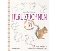 Mia Kessler Jon Tiere zeichnen in 10 Minuten. 50 Tiere schnell und (Tapa blanda)