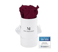 Mia Milano ® Caja de rosas con 1 rosa infinitas | Flowerbox (caja de regalo para el día de San Valentín) flores conservadas 3 años de duración