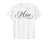 MIA Nombre Mujeres Elegante Lindo Esposa Elegante Chica Novia GF Camiseta