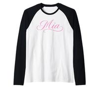 MIA Nombre Mujeres Elegante Lindo Esposa Elegante Chica Novia GF Camiseta Manga Raglan