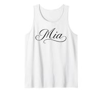 MIA Nombre Mujeres Elegante Lindo Esposa Elegante Chica Novia GF Camiseta sin Mangas