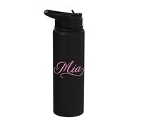 Mia Nombre Mujeres Elegante Lindo Esposa Elegante Chica Novia GF Stainless Steel Insulated Water Bottle