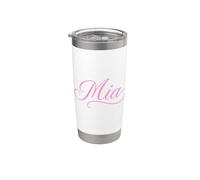 Mia Nombre Mujeres Elegante Lindo Esposa Elegante Chica Novia GF Vaso térmico de acero inoxidable de doble pared
