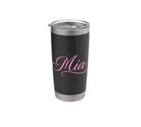Mia Nombre Mujeres Elegante Lindo Esposa Elegante Chica Novia GF Vaso térmico de acero inoxidable de doble pared