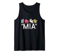MIA Personalizado Perro Nombre MIA Pet Lover Camiseta sin Mangas