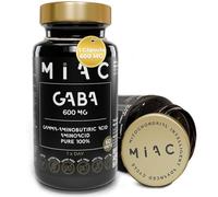 MIAC GABA 600 mg | Reduce el Estrés y Ayuda al Insomnio| 100% Puro | 60 Cápsulas | Vegano | Gaba para Estrés, Ansiedad, Insomnio | Relaja la Musculatura | Sin Gluten