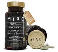 MIAC Testosterona Hombre Maca + Ashwagandha Sensoril™ + Echinacea. Energía, Bienestar e Inmunidad con Vitaminas y Adaptógenos. 60 Cápsulas Veganas, Sin Gluten ni OGM