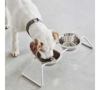 MiaCara soporte de cubo de aluminio para perros + 2 cuencos