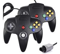 miadore 2 PCS Mando clásico N64, mando retro con cable joystick compatible con consola N64 (negro)