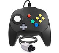 miadore Mando con cable N64 para Nintendo 64, joystick compatible con consola de videojuegos N64 (negro)