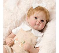 MIAISHUVO Reborn Baby Doll Girl 20 pulgadas, muñeca de silicona realista pintada a mano con 2 juegos de ropa, botella, chupete, pañales y certificado de nacimiento
