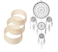 Miake aro artesanales con Corona - Anillos artesanales aro Corona Círculos bambú Aros,Aros Florales para Hacer Coronas Bodas, Manualidades