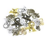 MiaLover 20 unidades de colgante de metal antiguo Steampunk con diseño de dragón volador, amuletos de dragón volador, joyas retro para accesorios hechos a mano, decoración, joyas, manualidades (tres