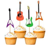 MiaLover 36 adornos para cupcakes con forma de instrumento musical, para cumpleaños, baby shower, temática de cumpleaños, suministros de fiesta