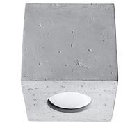 MiaLux Keira - Lámpara de pared para interior gris rectangular 1 x GU10 hasta máx. 40 W, 230 V, IP20, salón, dormitorio, escalera, pasillo, clase energética