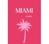 Miami A4 Hardcover Notebook | Florida Travel Journal | 120 Blank Pages