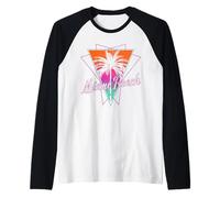 Miami Beach Florida América USA Camiseta Manga Raglan