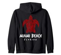 Miami Beach Florida Diseño de Tortugas Marinas Miami Beach FL Playas Sudadera con Capucha