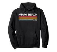 Miami Beach Florida Diseño Retro Miami Beach FL Sudadera con Capucha