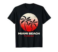Miami Beach Florida Keys Sunset Design Miami FL Playas Camiseta