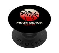Miami Beach Florida Keys Sunset Design Miami FL Playas PopSockets PopGrip Adhesivo