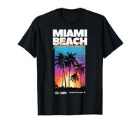 Miami Beach Florida Vacaciones de Verano Palmera EE.UU Camiseta gráfica económica