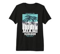 Miami Beach, I Love Miami, Cool Miami Summer Graphic Design Camiseta Premium