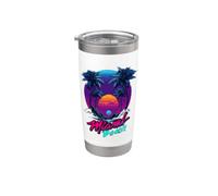 Miami Beach, I Love Miami, Cool Miami Summer Graphic Design Vaso térmico de acero inoxidable de doble pared