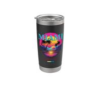Miami Beach Novelty Tee shirts, I Love Miami Florida, Miami Vaso térmico de acero inoxidable de doble pared