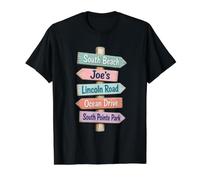 Miami Beach, South Beach, South Pointe Park, Lincoln Road Camiseta gráfica económica, Hombre, Negro, S