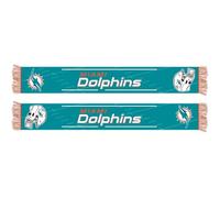 Miami Dolphins Bufanda de la NFL Scarf ** Team HD Knitted Jaquard Scarf ** en 145 x 20 cm, multicolor, Talla única