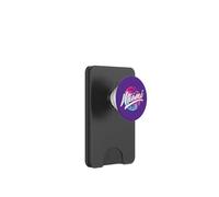 Miami Florida - Pink Purple Blue Sunset - Palmera y pájaros PopSockets PopWallet para MagSafe