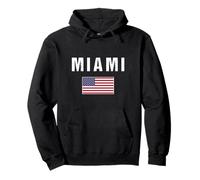 Miami Florida USA Bandera Estados Unidos América Sudadera con Capucha