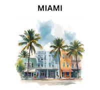 Miami Notebook - Tropical Palm Trees & City Vibes Journal | Bachelorette Party Guest Book, Travel Journal, Work & School Notebook