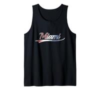Miami Patriotic USA Vintage Distressed American Flag Pride Camiseta sin Mangas
