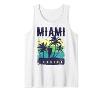 Miami Retro Camisa Mujer Miami Beach Souvenirs Miami Camiseta sin Mangas
