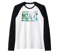 Miami Tourist Florida USA I Love Miami Hip Hop Souvenir Camiseta Manga Raglan
