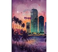 Miami Travel Journal - Purple Beach Trip Diary | Just a Girl Who Loves Miami Notebook | Cute Souvenir Gift for Girls, Teens & Women | 120 Wide-Ruled Pages - Paperback