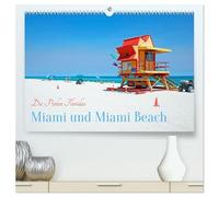 Miami und Miami Beach (hochwertiger Premium Wandkalender 2026 DIN A2 quer), Kunstdruck in Hochglanz: Der Süden Floridas mit imposanten Skylines, weißem Sandstrand und türkisblauem Wasser
