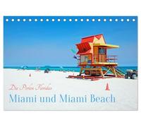 Miami und Miami Beach (Tischkalender 2026 DIN A5 quer), CALVENDO Monatskalender: Der Süden Floridas mit imposanten Skylines, weißem Sandstrand und türkisblauem Wasser