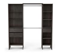 Miroytengo Miami Vestidor Extensible 155-192 cm Roble Waterford en Melamina, Versátil y Adaptable para Organización de Ropa