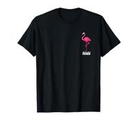 Miami Vice Airbrush Flamingo Front & Back Camiseta